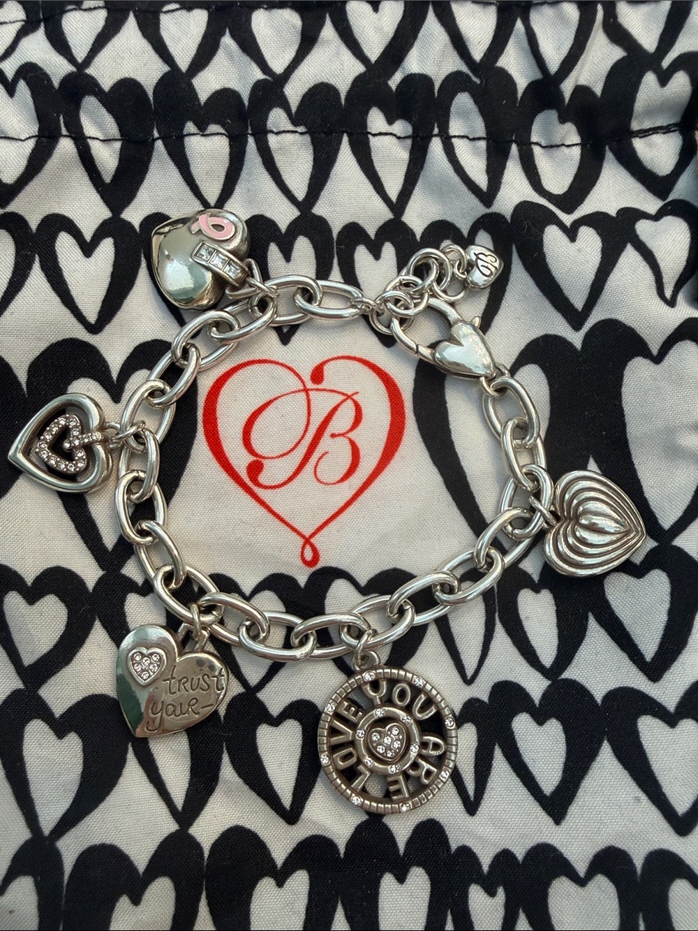 Brighton Power of Pink Charm Bracelet with Pouch - Picture 2 of 3
